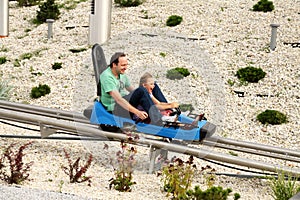 Fun on the roller coaster
