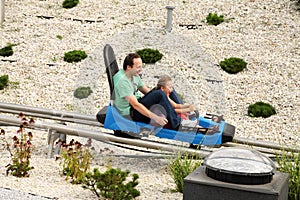 Fun on the roller coaster