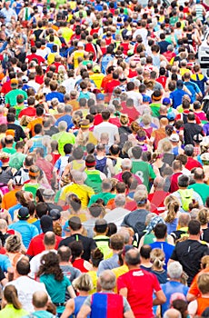 People running marathon