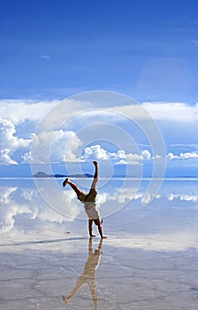 Fun on the salt flats photo