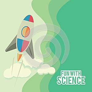 Fun with science. Vector illustration decorative background design