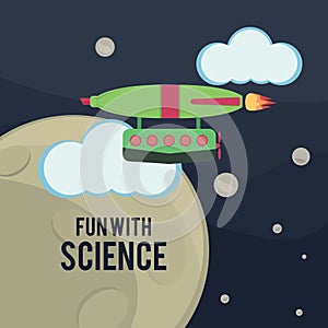 Fun with science. Vector illustration decorative background design