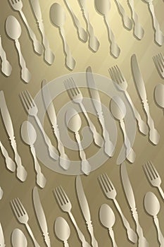 Fun silverware background