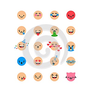 Fun smiley face cartoon icon isolated background