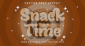 Fun snacks time editable text effect template