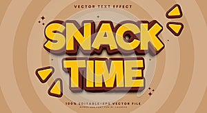 Fun Snacks Time editable text effect template