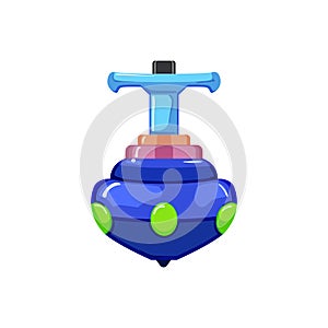 fun spinning top toy cartoon vector illustration