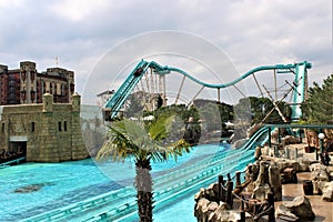 Germany, Rust -May 2023 - Atlantica Super Splash in Europa Park