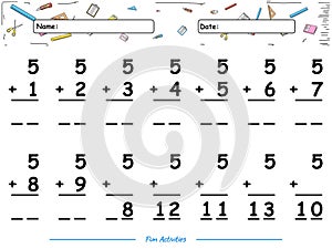 Fun Summation game of number five