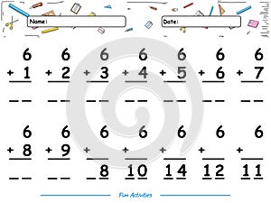 Fun Summation game of number six