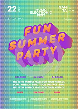 Fun summer party poster