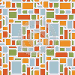 Fun summer pattern of geometric objects.