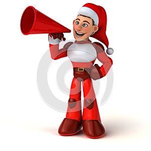 Fun Super Santa Claus - 3D Illustration photo