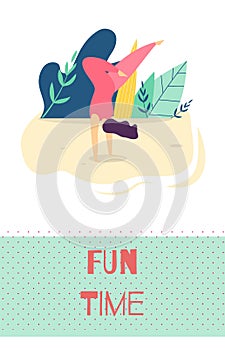 Fun Time Outdoors Recreation Motivate Flat Card