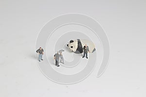 a fun of tiny tv repoter on live display