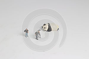 a fun of tiny tv repoter on live display