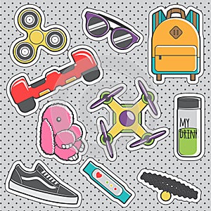 Fun trendy vintage sticker hype fashion badges