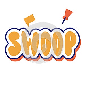 Fun word text sticker colorful design element.