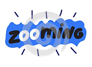 Fun word text sticker colorful design element.