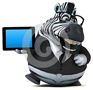 Fun zebra - 3D Illustration