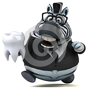 Fun zebra - 3D Illustration