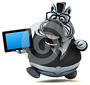 Fun zebra - 3D Illustration