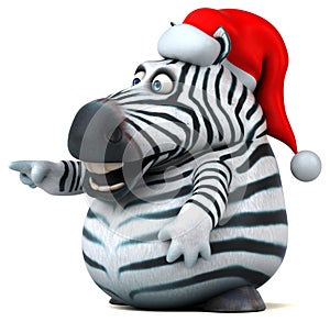 Fun zebra - 3D Illustration