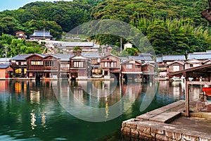 Funaya Boat Houses on Ine Bay in Kyoto, Japan