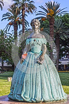 Funchal, Madeira. The monument Sisi - Empress Elizabeth Bavarian