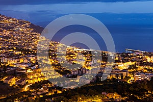 Funchal at night Madeira