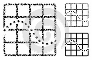 Function chart Mosaic Icon of Tuberous Pieces