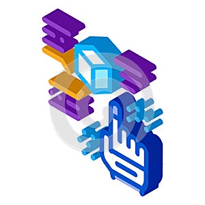 Function parsing isometric icon vector illustration