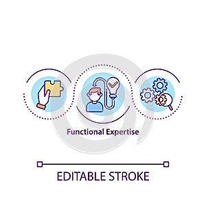 Functional expertise concept icon