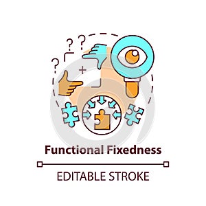 Functional fixedness concept icon