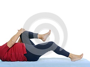 Functional test of hip joint contraction photo