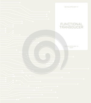 Functional transducer. Abstract futuristic background. Hi-tech Illustration of digital technology. Graphic concept.