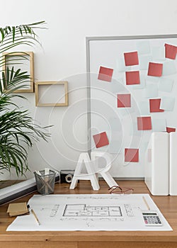 Functional workspace for inventive worker photo