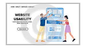 functionality website usability vector