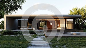 functionlity constructing a minimalist style suburban house