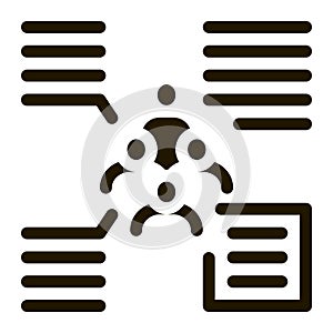 functions of person from group icon Vector Glyph Illustration