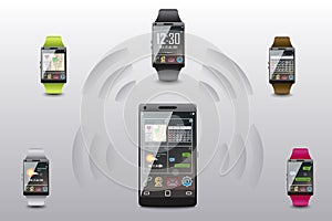 Functions of Smart Watches Connected with Smartphone