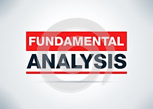 Fundamental Analysis Abstract Flat Background Design Illustration