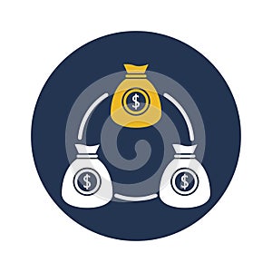 Funding resource flat vector icon which can easily modify or edit