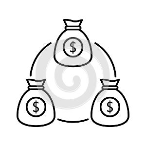 Funding resource flat vector icon which can easily modify or edit