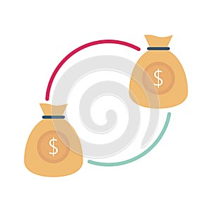 Funding source flat vector icon which can easily modify or edit