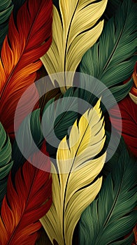 Fundo de folhas tropicais em cores pastel da moda. Folha de palmeira colorida. IlustraÃ§Ã£o de verÃ£o para papel pop art photo