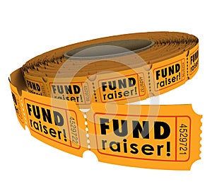 Fundraiser 50 Fifty Raffle Ticket Roll Charity Event Raising Mon photo