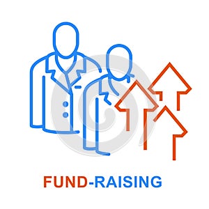 Fundraising and crowdfunding icon - venture fund startup funding