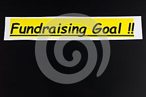 Fundraising goal sign growth measurment charity donation fundraiser success