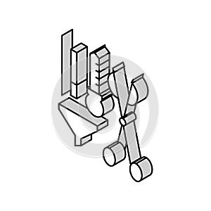 funel tongs dropper tools isometric icon vector illustration
